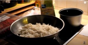 gekochte Reis für Hundefutter